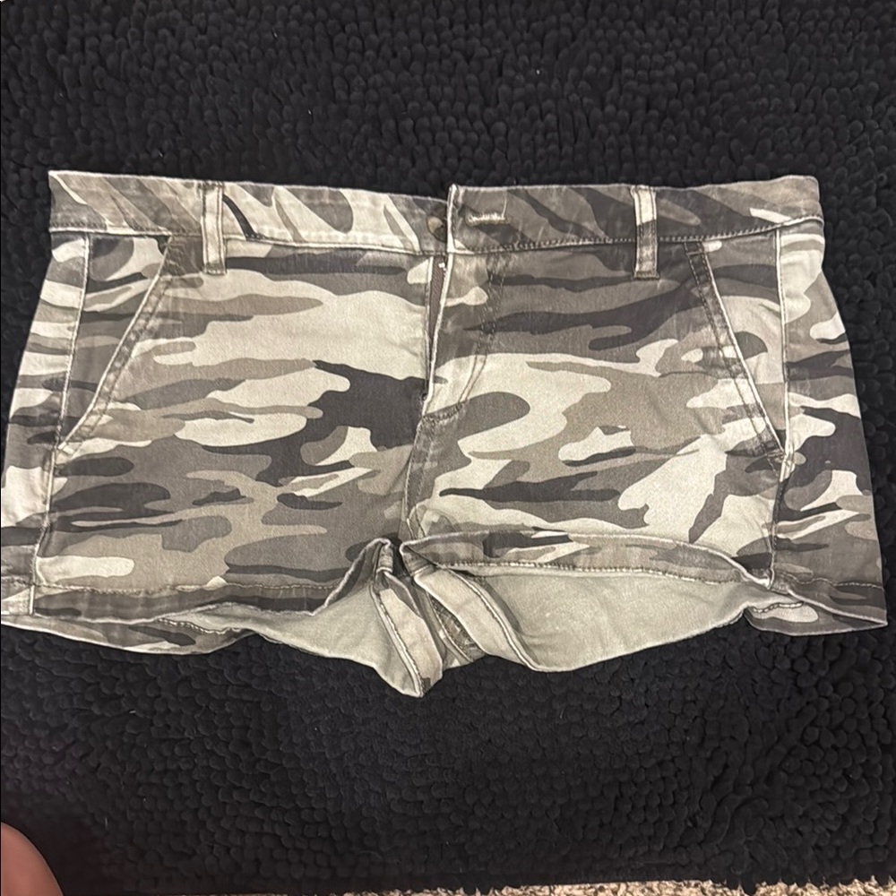 Express Gray and Green Cargo Shorts